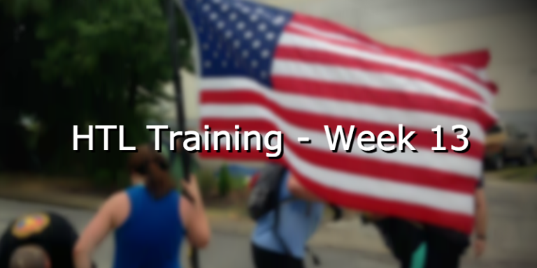 HTL Training - Week 13