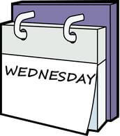 day week calendar wednesday clipart